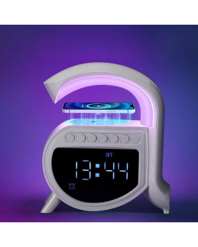 Умный ночник-колонка G-Smart A-16 с Bluetooth, часами и беспроводной зарядкой (30)