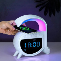 Умный ночник-колонка G-Smart A-16 с Bluetooth, часами и беспроводной зарядкой (30)