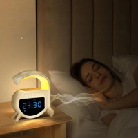 Умный ночник-колонка G-Smart A-16 с Bluetooth, часами и беспроводной зарядкой (30)