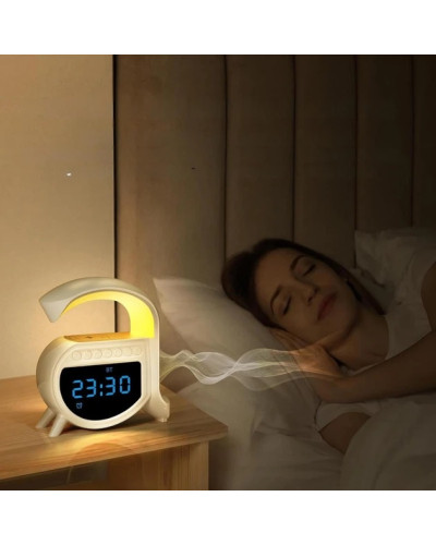 Умный ночник-колонка G-Smart A-16 с Bluetooth, часами и беспроводной зарядкой (30)