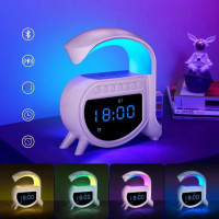 Умный ночник-колонка G-Smart A-16 с Bluetooth, часами и беспроводной зарядкой (30)