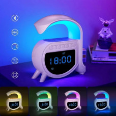 Умный ночник-колонка G-Smart A-16 с Bluetooth, часами и беспроводной зарядкой (30)