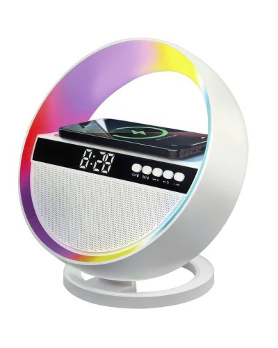 Умный ночник-колонка G5 с RGB-подсветкой, часами и беспроводной зарядкой (24)