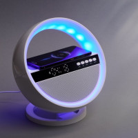 Умный ночник-колонка G5 с RGB-подсветкой, часами и беспроводной зарядкой (24)