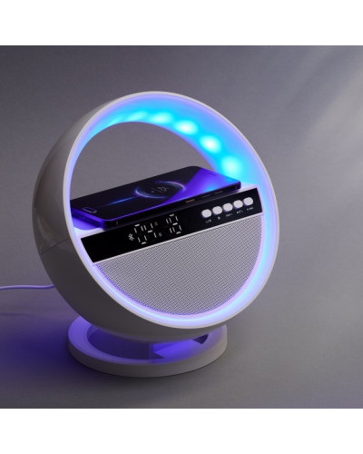 Умный ночник-колонка G5 с RGB-подсветкой, часами и беспроводной зарядкой (24)
