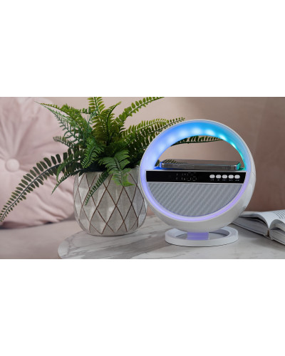 Умный ночник-колонка G5 с RGB-подсветкой, часами и беспроводной зарядкой (24)