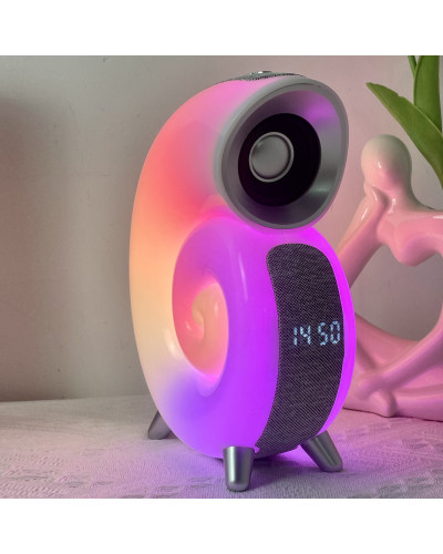 Умный мини-ночник Conch N63 с RGB-подсветкой, Bluetooth-колонкой, часами и управлением через APP, 6 Вт (40)