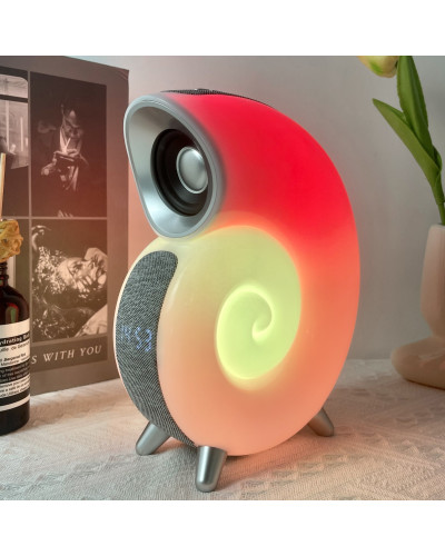 Умный мини-ночник Conch N63 с RGB-подсветкой, Bluetooth-колонкой, часами и управлением через APP, 6 Вт (40)