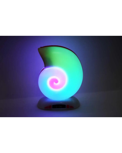 Ночник-колонка Little Sea Shell L39 в форме улитки с RGB-подсветкой, Bluetooth и часами (20)