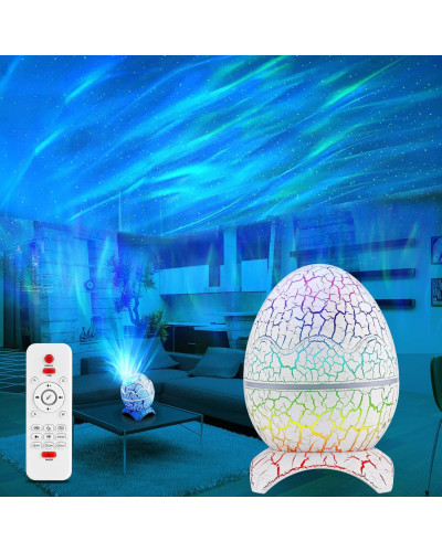 Звёздный проектор-ночник «Северное сияние» в форме яйца, Galaxy Light с RGB-подсветкой и пультом ДУ (24)