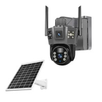 Автономная уличная 4G IP-камера видеонаблюдения JE-196 V-380 с солнечной панелью и PTZ-управлением (12)