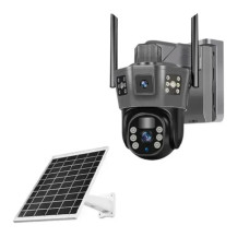 Автономная уличная 4G IP-камера видеонаблюдения JE-196 V-380 с солнечной панелью и PTZ-управлением (12)