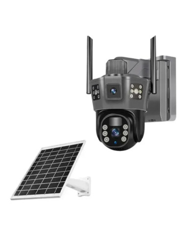 Автономная уличная 4G IP-камера видеонаблюдения JE-196 V-380 с солнечной панелью и PTZ-управлением (12)
