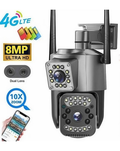 Уличная 4G IP-камера JNice JE-QQ196 8 Мп с двумя объективами и PTZ (30)