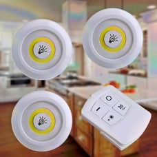 Набор из 3 беспроводных LED-светильников с дистанционным управлением (72)