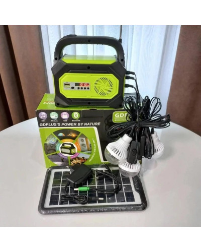 Портативна сонячна електростанція GDPlus GD-8073 з LED-лампами та Bluetooth (12)