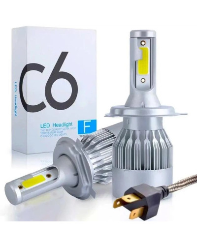 Светодиодные автомобильные LED лампы C6 H4 36W 6000K для фар (50)