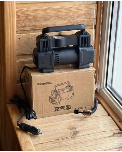 Автомобильный компрессор 12V с манометром Air Pump SCK619 XL-1025