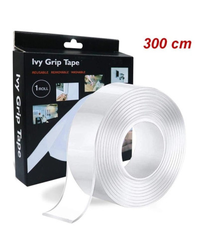 Прозрачная многоразовая крепёжная лента Ivy Grip Tape 3 м LY-1209 (200)