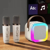Музична караоке-станція K12 з бездротовими мікрофонами та підсвічуванням (60)