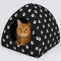 Мягкий домик для собак и кошек Pet Hut White, большой, 35×40 см (30)