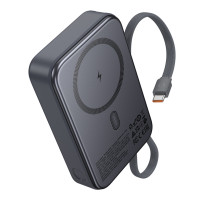 Power Bank Hoco Q44A Original Dual PD45W з магнітною зарядкою, ємність 20000 mAh, сірий колір