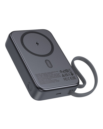 Power Bank Hoco Q44A Original Dual PD45W с магнитной зарядкой, емкость 20000 mAh, серый цвет