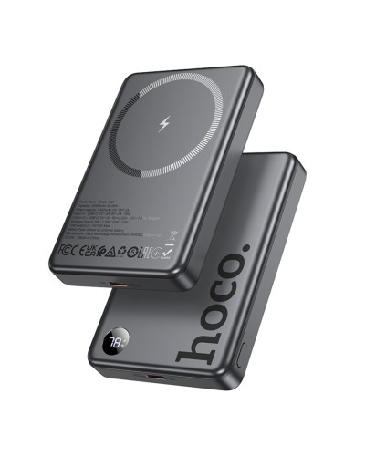 Power Bank Hoco Q34 Clever с быстрой зарядкой PD20W, магнитной площадкой и цифровым дисплеем, 10000 mAh