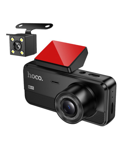 Hoco DV15 3-кам. Dash Cam, 2″, HD 720P, Wi-Fi + App