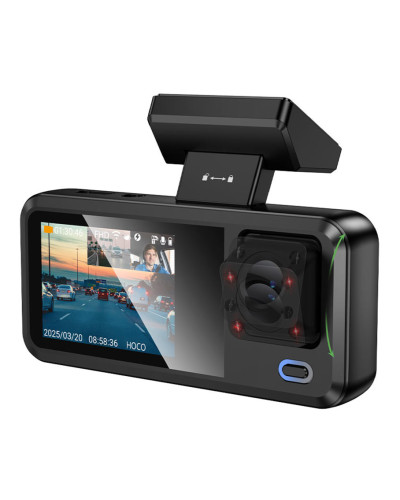 Hoco DV15 3-кам. Dash Cam, 2″, HD 720P, Wi-Fi + App