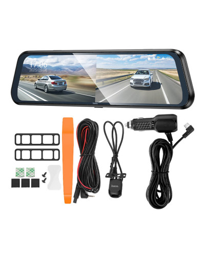 Hoco DV16 Dash Cam 9.66″ IPS + камера заднего вида, Full HD