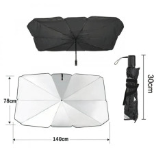 Зонт на лобовое стекло от солнца Car Umbrellas Чёрный 140*78
