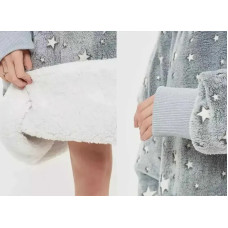 Светящийся плед-толстовка с рукавами и капюшоном Huggle Hoodie Stars Lumi 80х80см