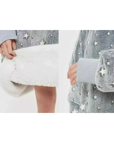 Светящийся плед-толстовка с рукавами и капюшоном Huggle Hoodie Stars Lumi 80х80см