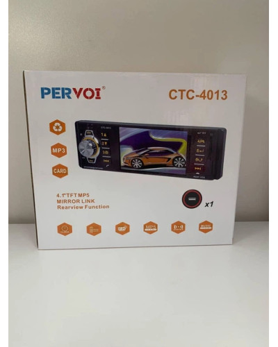 Автомагнитола CTC-4013 PERVOI** — Bluetooth, 2 USB, MP5 4" для авто