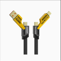 Кабель для швидкої зарядки Flat Wire 4-в-1 (65W / 27W)