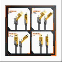 Кабель для швидкої зарядки Flat Wire 4-в-1 (65W / 27W)