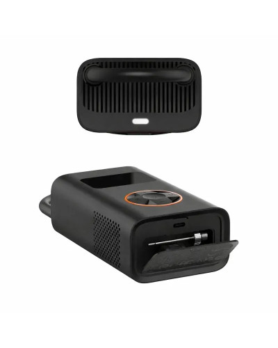 Автомобильный аккумуляторный компрессор ATJ-005 с автоотключением, Power Bank и LED-фонарем