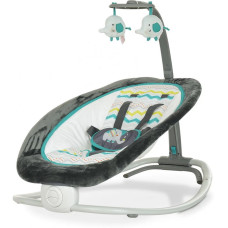 Детский шезлонг-качалка 2в1 Fold Up Rocker серо-голубой