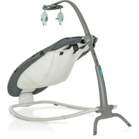 Дитячий шезлонг-гойдалка 2в1 Fold Up Rocker сіро-блакитний 