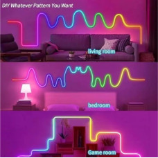 Смарт гибкая LED RGB лента 3 м — неоновый шланг для декоративной подсветки дома, офиса и праздничных интерьеров