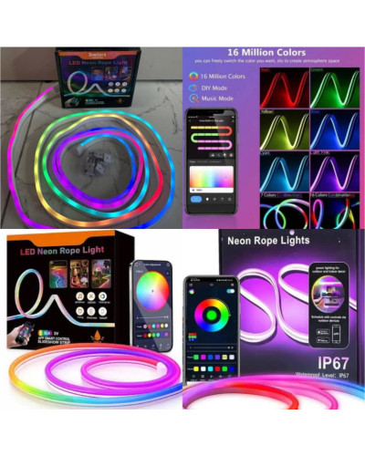 Смарт гнучка LED RGB лента 3 м — неоновий шланг для декоративного підсвічування дому, офісу та святкових інтер’єрів