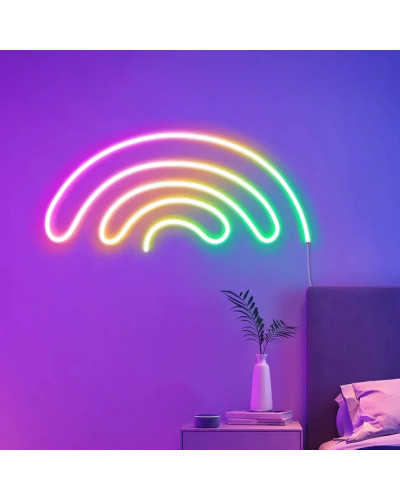 Смарт гибкая LED RGB лента 10 м — неоновый шланг для декоративной подсветки дома, офиса и праздничных интерьеров