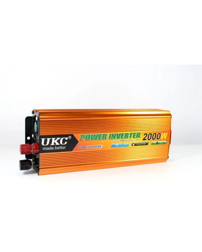 Інвертор напруги AC/DC SSK 2000W 24V → 220V, автомобільний перетворювач, 1800Вт номінал, пік 2000Вт