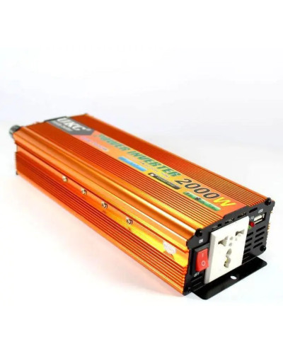 Інвертор напруги AC/DC SSK 2000W 24V → 220V, автомобільний перетворювач, 1800Вт номінал, пік 2000Вт