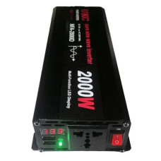 Инвертор напряжения с чистой синусоидой UKC NFA-2000D 12V → 220V, 2000Вт, автомобильный преобразователь