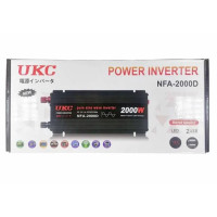 Інвертор напруги з чистою синусоїдою UKC NFA-2000D 12V → 220V, 2000Вт, автомобільний перетворювач