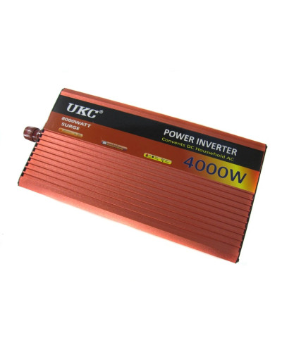 Автомобільний інвертор UKC AR 4000W 12V → 220V з плавним пуском, USB, 2 кулери