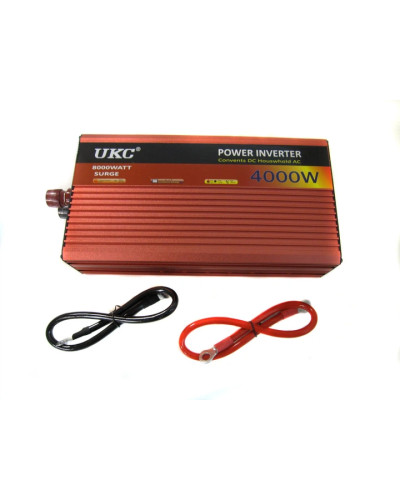 Автомобільний інвертор UKC AR 4000W 12V → 220V з плавним пуском, USB, 2 кулери