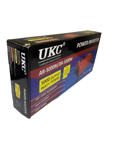 Автомобільний інвертор UKC AR 5000W 12V → 220V з плавним пуском, USB